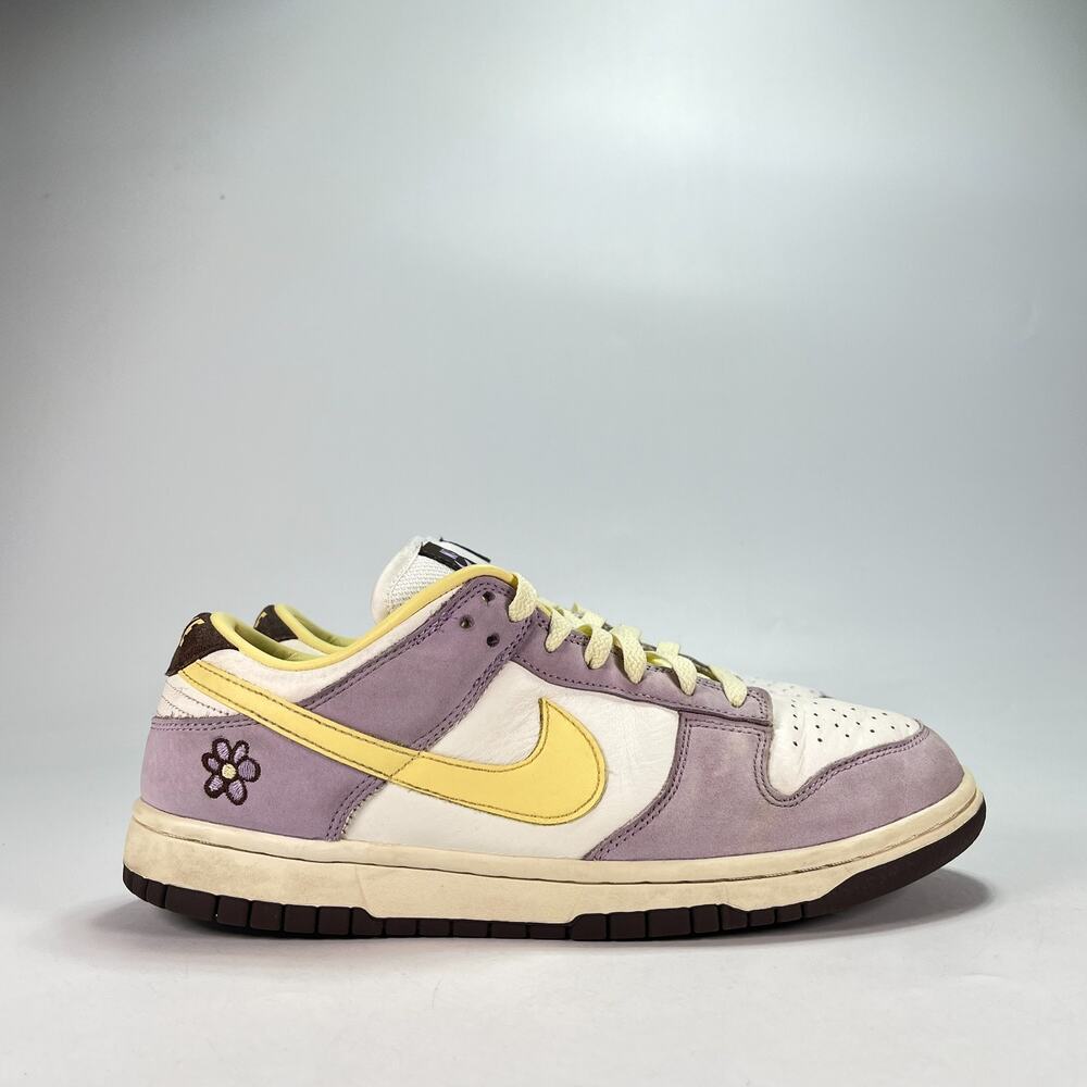 Nike Dunk Low Premium Lilac Bloom Yellow Casual Sneakers FB7910-500 Womens Sz 10